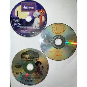 3 Walt Disney Movies: HOP, The Aristocats & Jungle Book Movie Bundle Lot